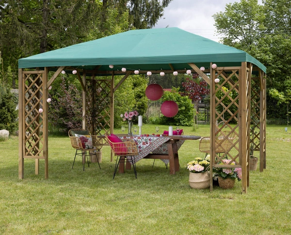 Gartenpavillon aus Holz mit Spalier Neapol