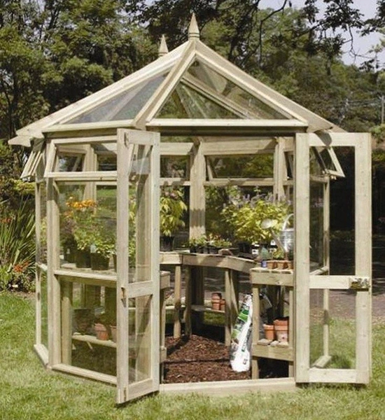Edwardian Gewächshaus Medium (h289 x 324 x 240 cm)