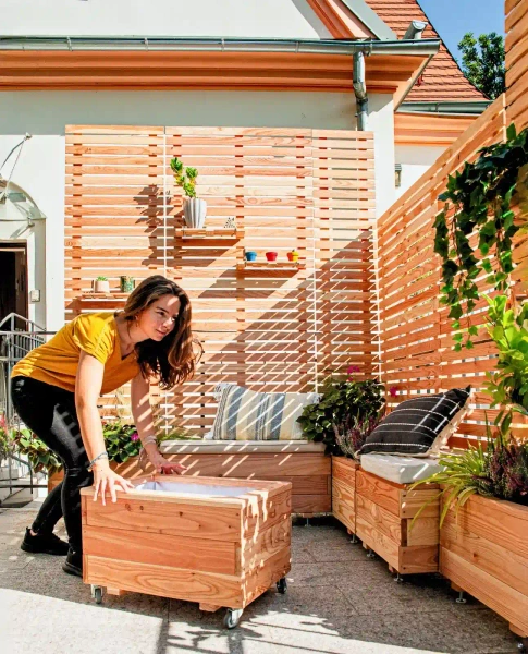 Verdunkelung Larix Paneel aus Lärchenholz 