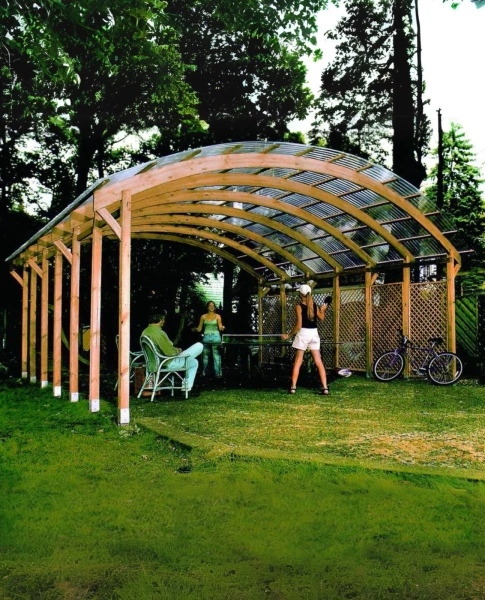 Conwy Double Carport with PVC roof