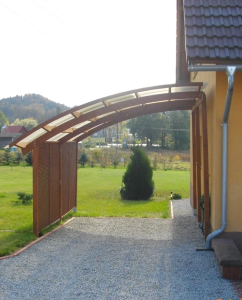 Ludlow Lean-to Carport with PVC roof