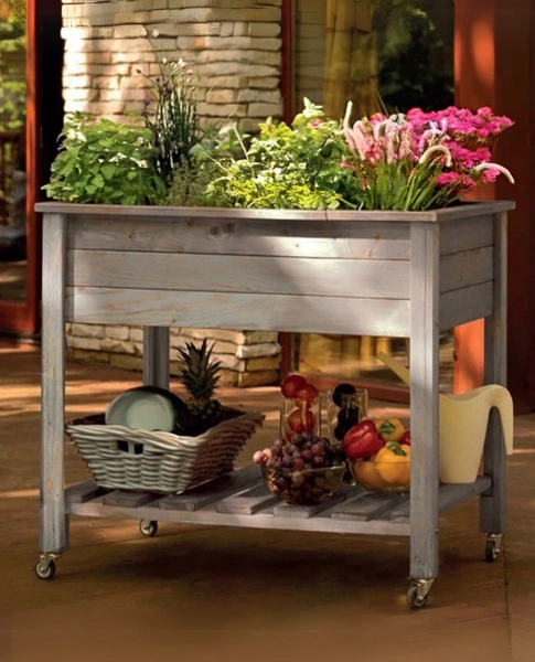 Jardinera con ruedas grande - Fresno 