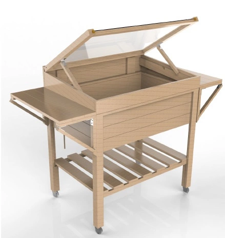 Extensión de jardinera grande h18x70x100 con estantes