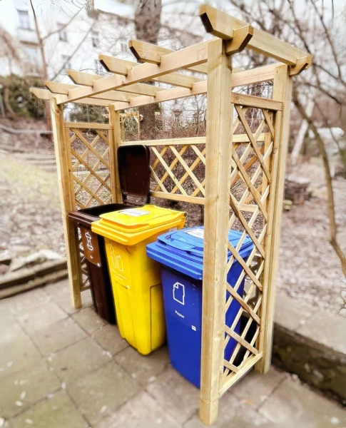 Cache poubelle Abri poubelles Abri bûches Hasiok