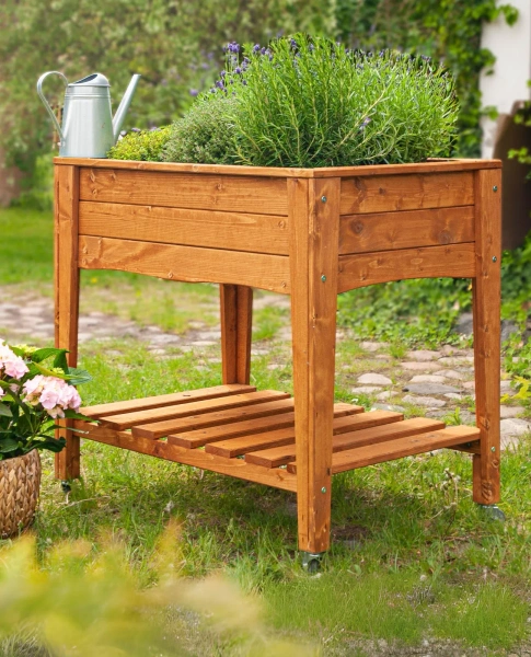 Jardinière sur roues grande Ambre