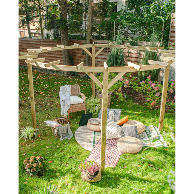 Runde Pergola aus Holz 