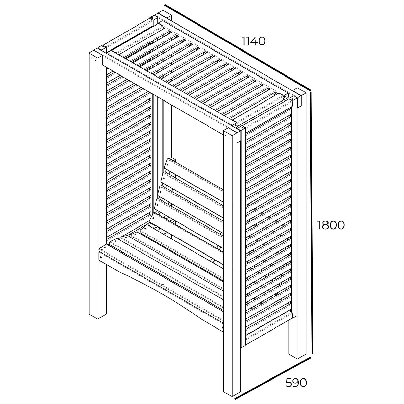 Pérgola York Contemporánea con Banco