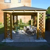 Gazebo in legno con traliccio Rimini