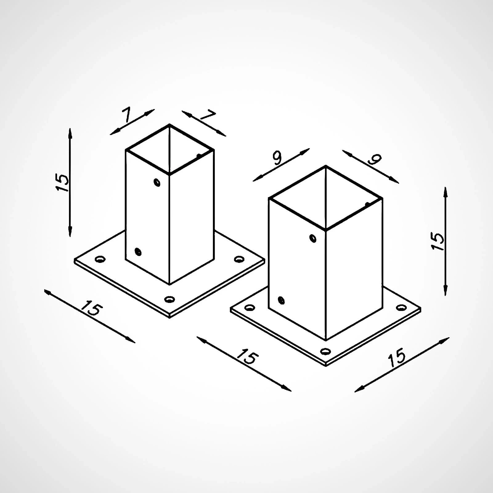 Support Métallique galvanisé pour béton