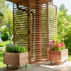 Paravent persienne avec jardinière en mélèze