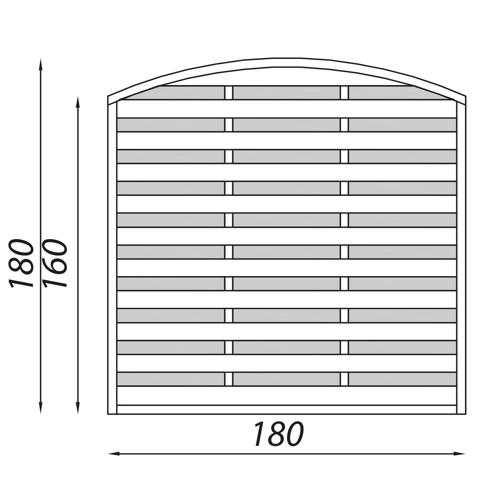 Malvern Gate h160/180/160 x 100 cm