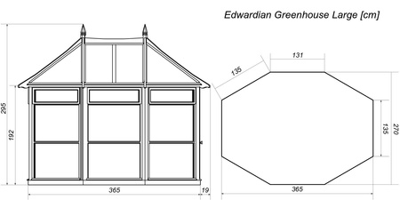Invernadero eduardiano mediano h295 240x328