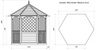 Gazebo Esagonale Winchester Grande (h295 x 270 x 234 cm)