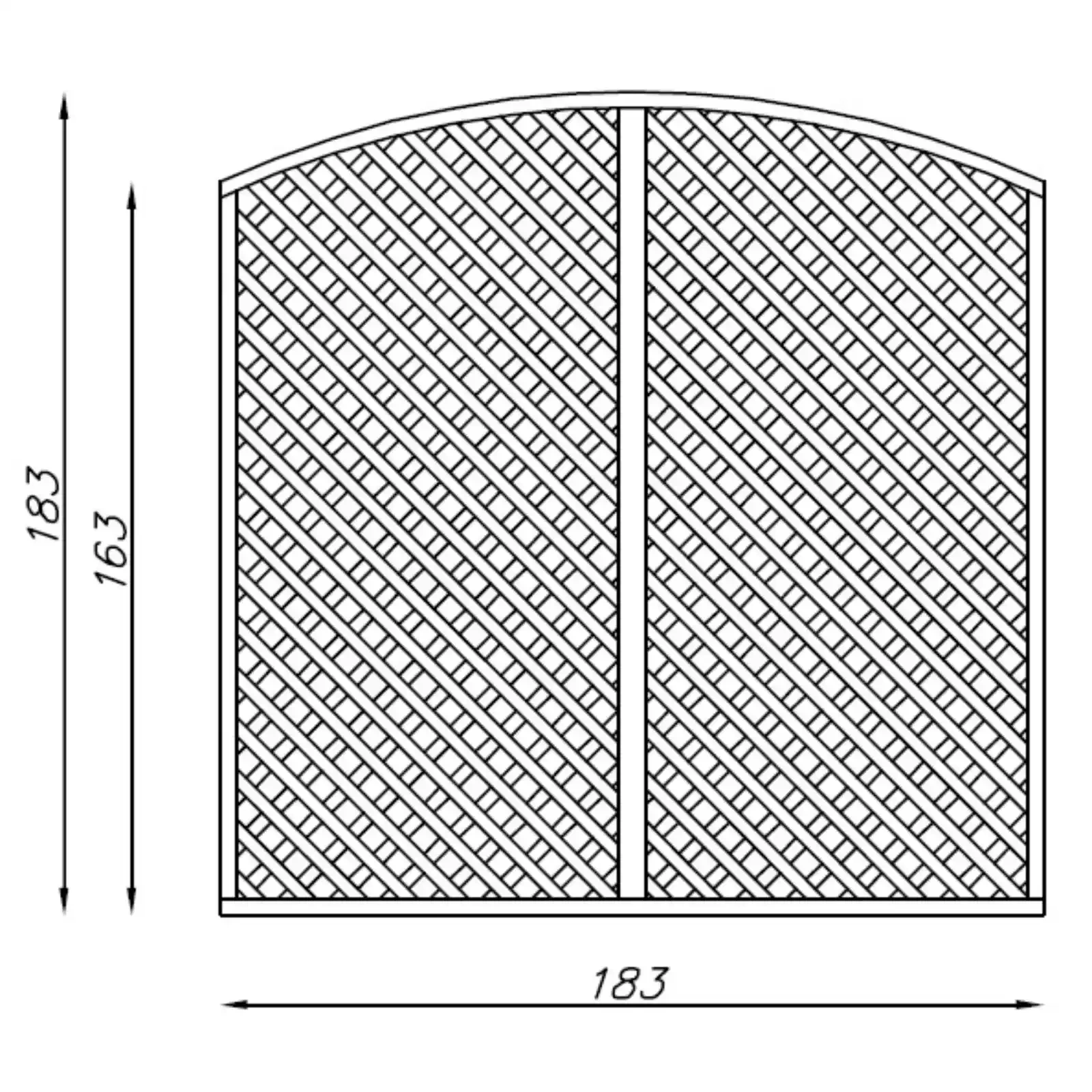 Traliccio Clementine ad arco h163/183/163 x 183 cm