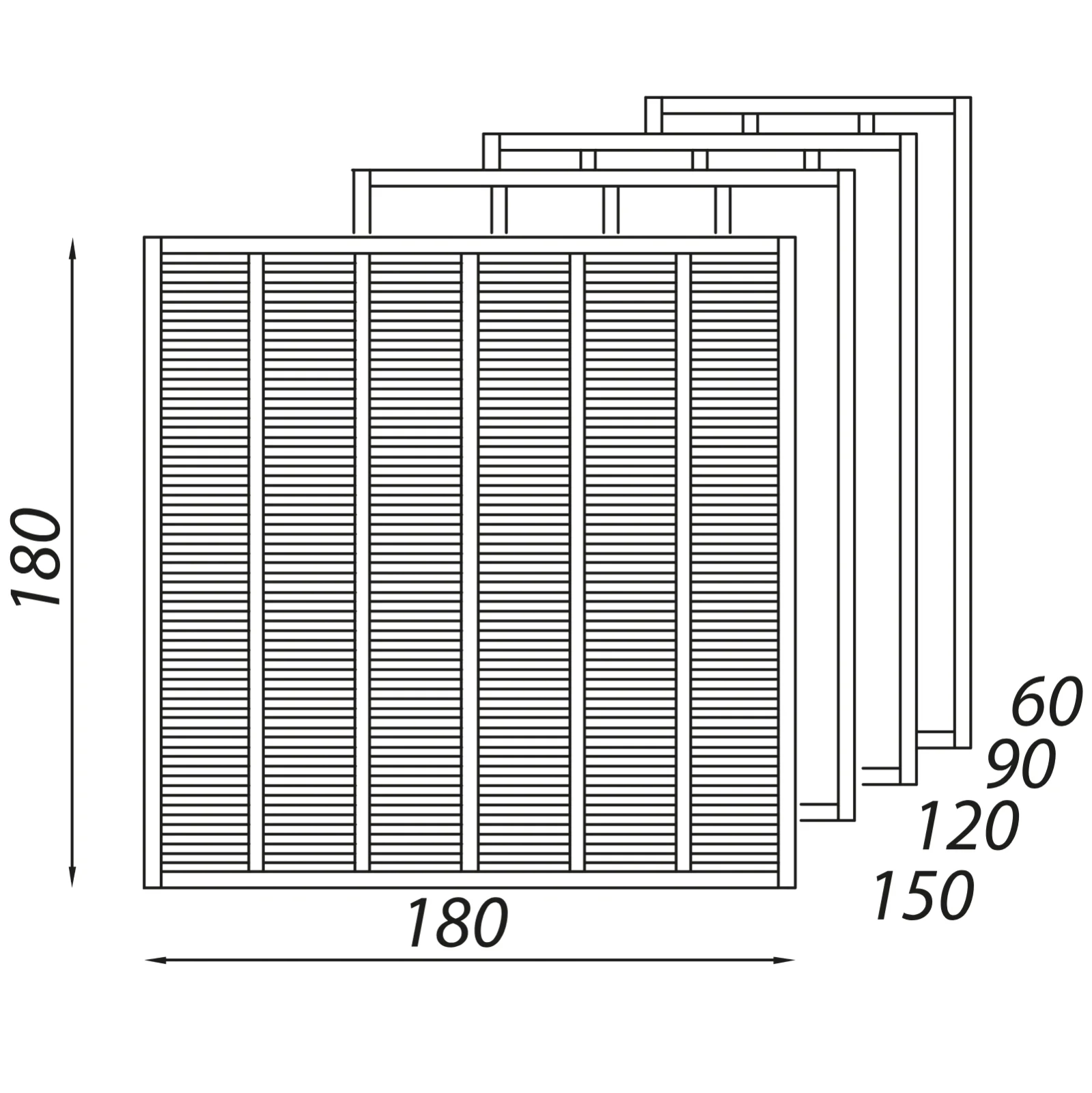 Oslo Gartengitter h180 x 150 cm