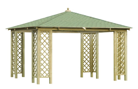 Gazebo Rimini con tetto bitumato (2,96m x 2,96m)