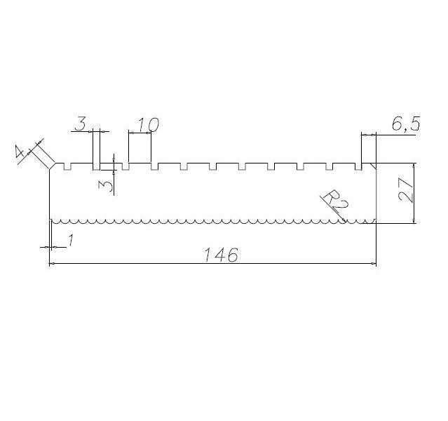 Corrugated board 2.7x14.6x300