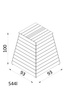 Compostador modular trapezoidal con tapa 620L H110x96x96