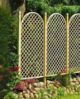 Rankgitter mit Rosenbogen h135/183/135 x 90 cm