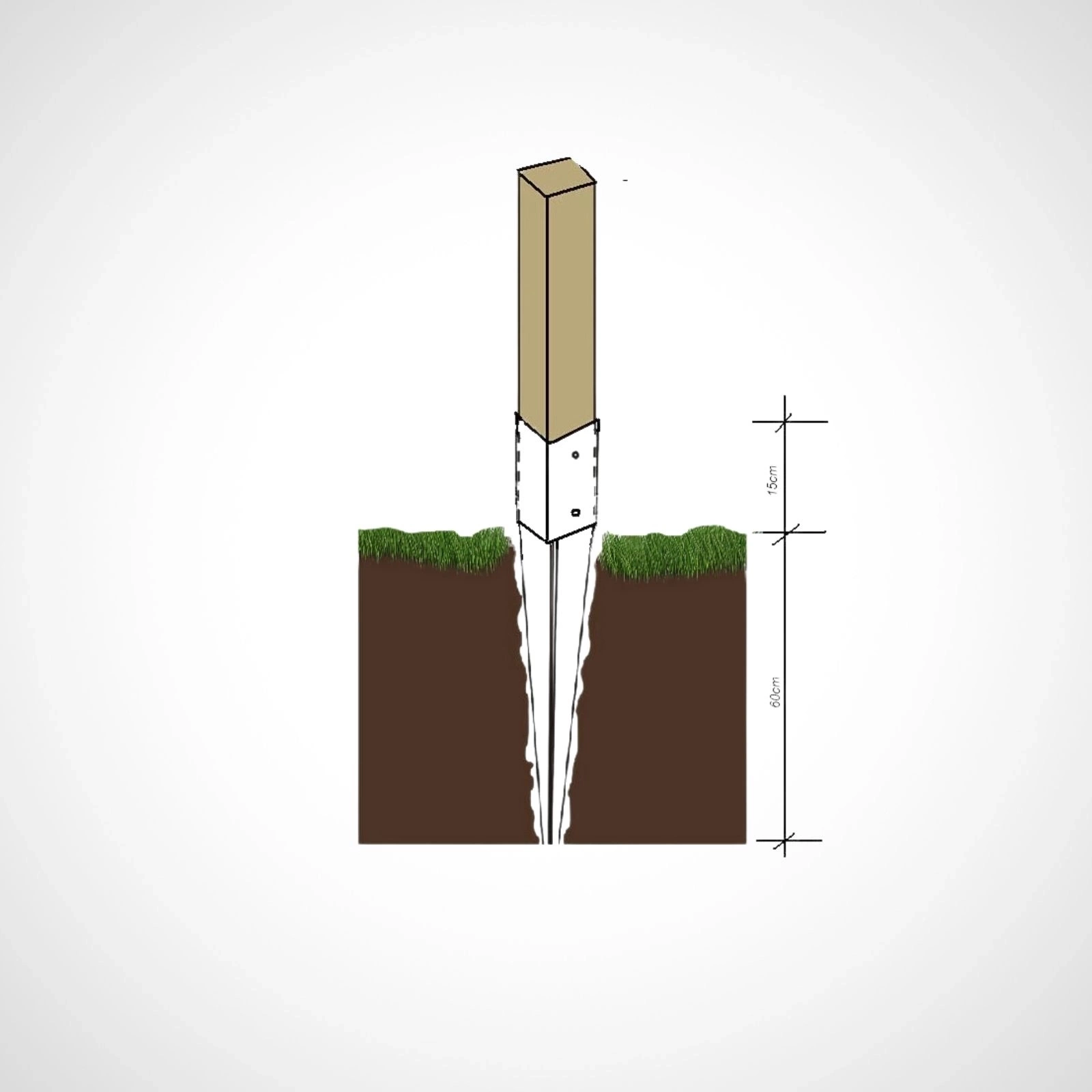 Metal Post Holder (Spike)