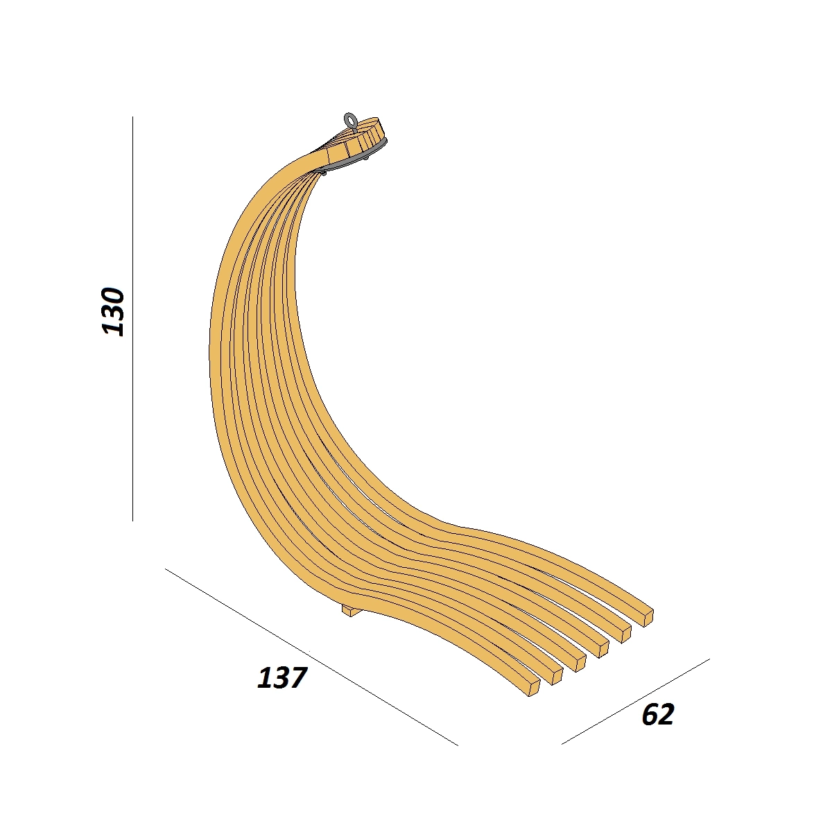 Poltrona sospesa Wave (Dralon / grigio grafite)