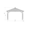 Gazebo Cotswold Con Pannello Veneziano h296 x 373 x 298 cm