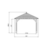 Gazebo Cotswold Con Pannello Veneziano h296 x 373 x 298 cm