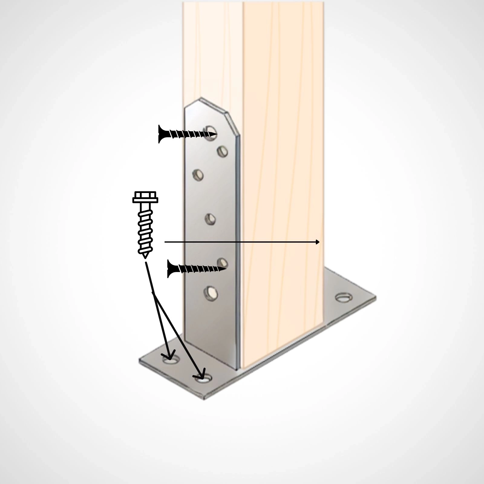 Support type TT ? sceller pour poteau 7 cm