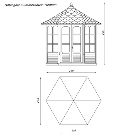 Harrogate Gartenlaube mit Dachschindeln
