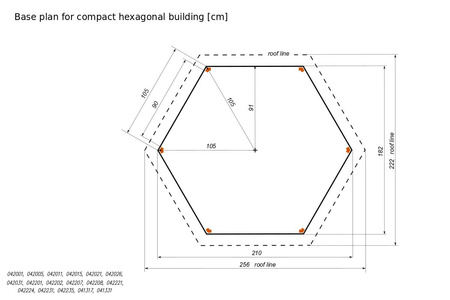 Gazebo Esagonale Brompton Grande (h295 x 270 x 234 cm)