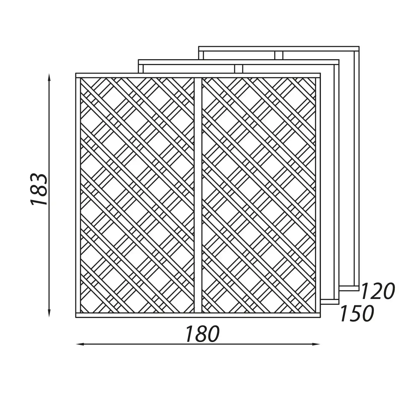 Traliccio Tartan 183 x 60 cm