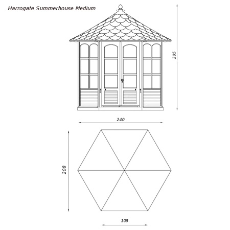 Pabellón Harrogate hexagonal