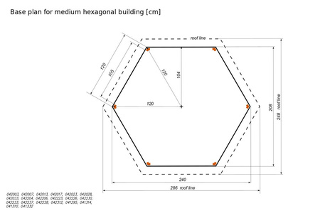 Gazebo Esagonale Brompton Grande (h295 x 270 x 234 cm)