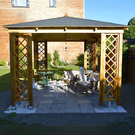 Gazebo Rimini con tetto bitumato (2,96m x 2,96m)