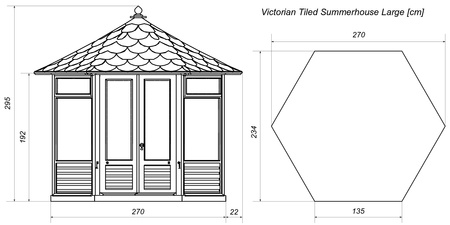 Sommerhaus Victorian Medium (h289 x 240 x 208 cm)