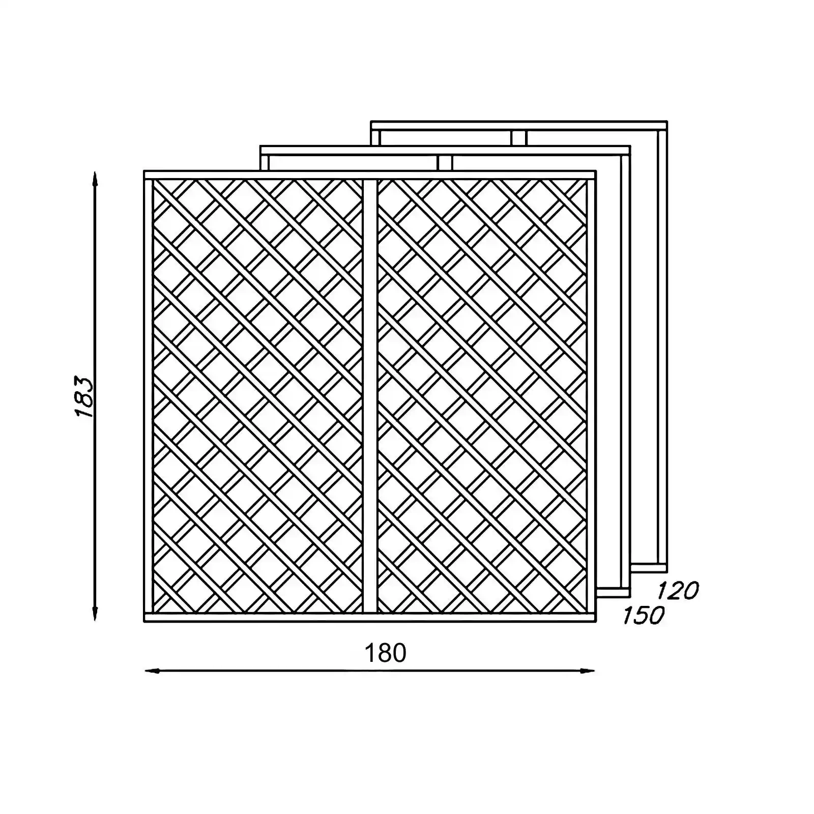Rankgitter h183 x 90 cm