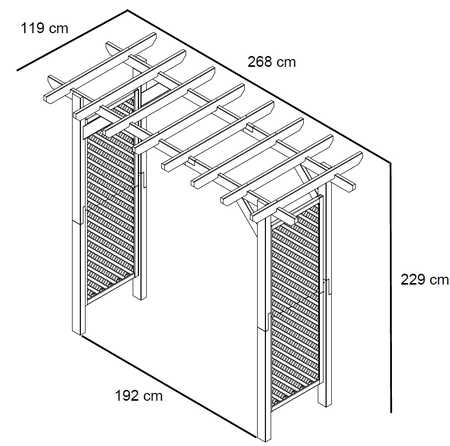 Pergola Henley Arch XL Classic h229x119x268cm