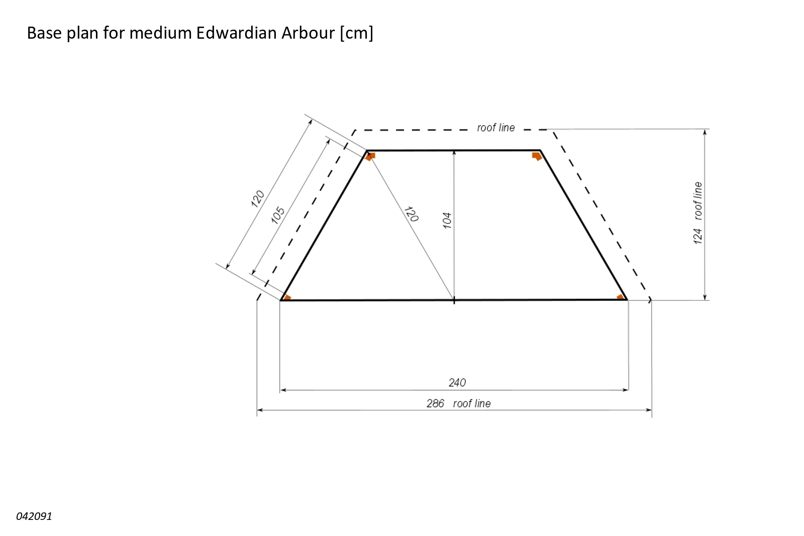 Pérgola eduardiana grande ? 265 cm