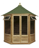 Summerhouse Victorian medium 2 windows fi 235 3/4 glass with green shingles