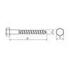 Wood screws 8 x 50mm ( 2 pack)