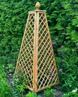 Rankhilfe Obelisk mit Kugel aus Lärche