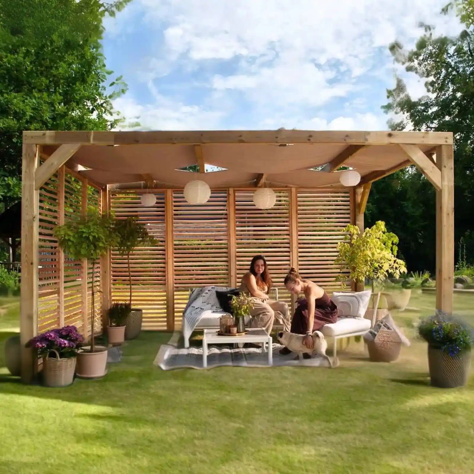 Pergola moderna in legno Henley