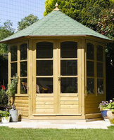 Summerhouse Harrogate grande 2 fenêtre h310 fi270 avec bardeaux rouges