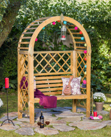 Rosenbogen Pergola mit Bank