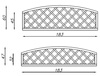 Rejilla ang. prolongación con arco h32/47/32x183