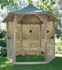 Gazebo Vivaldi 6 angles grand h315 ? 270 cm Grille Clémentine
