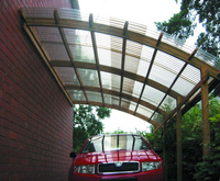 Carport modulable Conwy h290x360x500 cm toit PCV