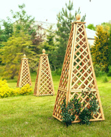 Rankhilfe Obelisk mit Kugel aus Lärche