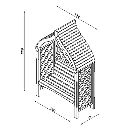 Pergola con Panca Siena