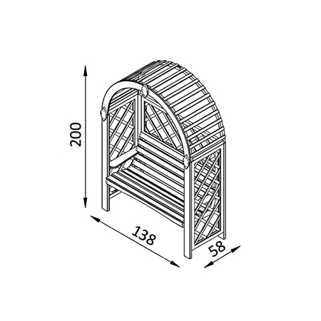 Pergola z dachem półkole Roccolo